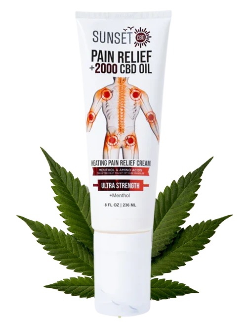 Sunset CBD Pain Relief Cream Info Banner